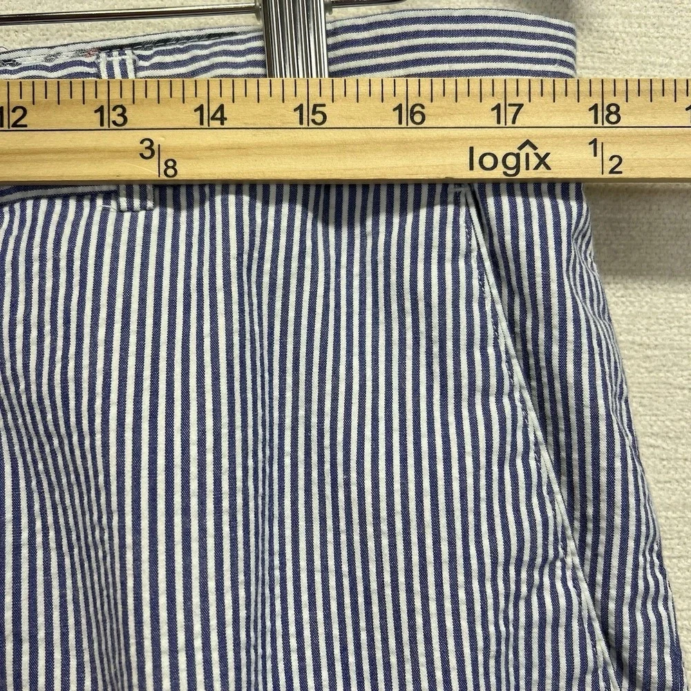 Alan‎ Flusser Seersucker Dress Pants Mens 36x30(35.5x28) Striped Cotton Trousers
